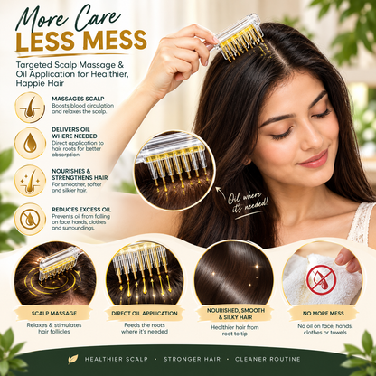 ScalpGlide™ | Oil Applicator & Massage Comb.